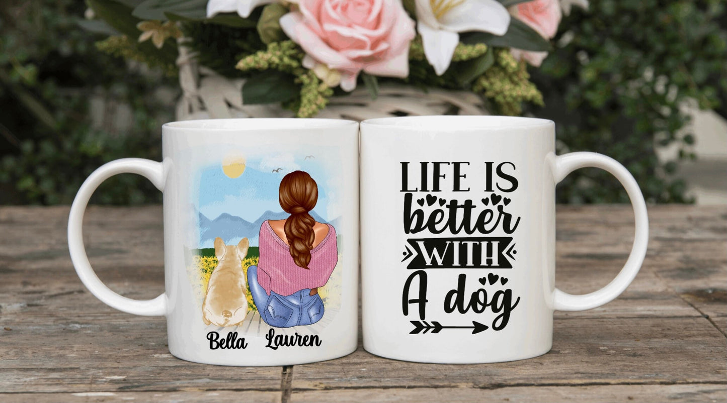 Personalised Dog Mug, Dog mum cup