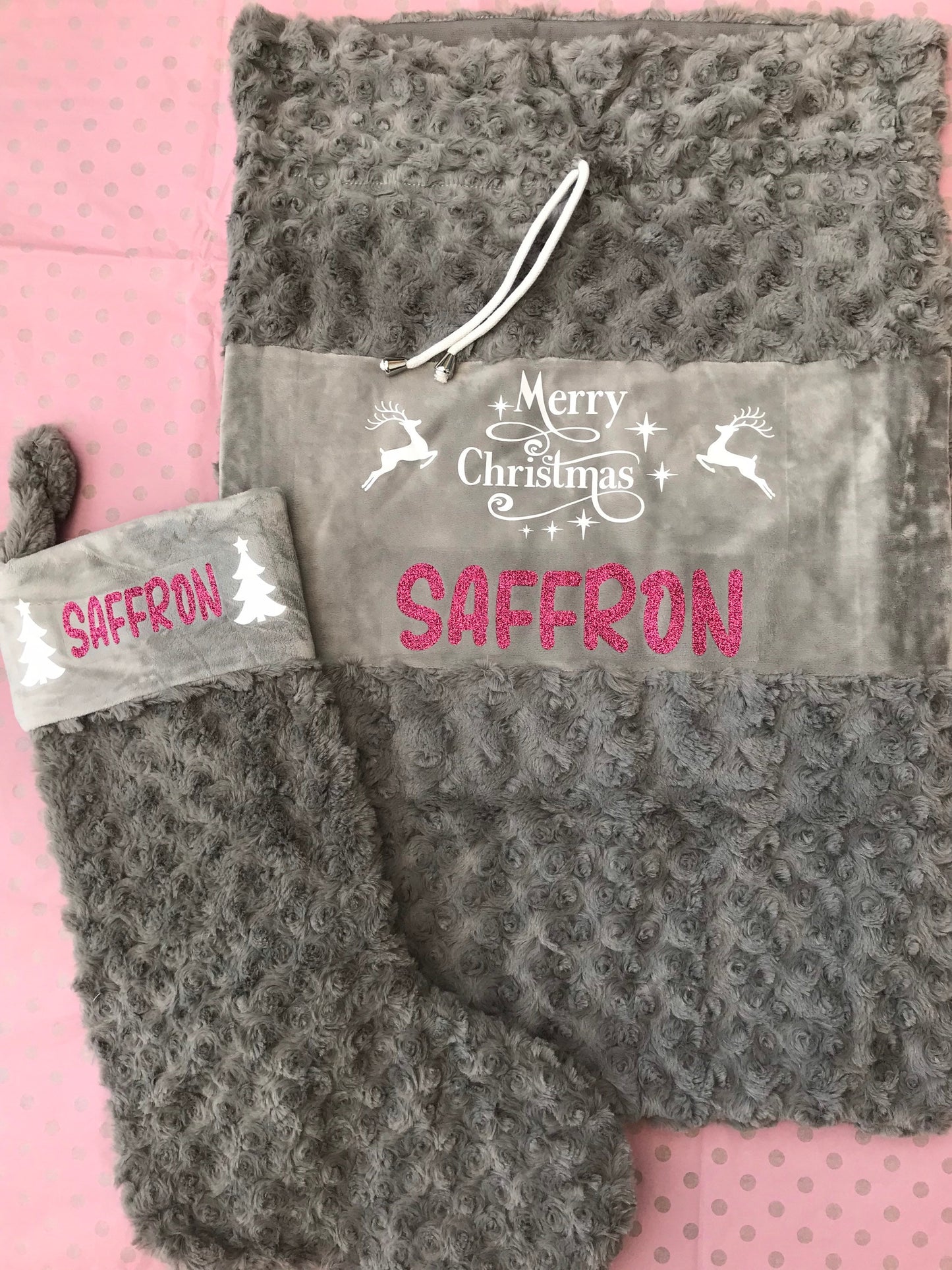 Personalised Christmas sack, stocking