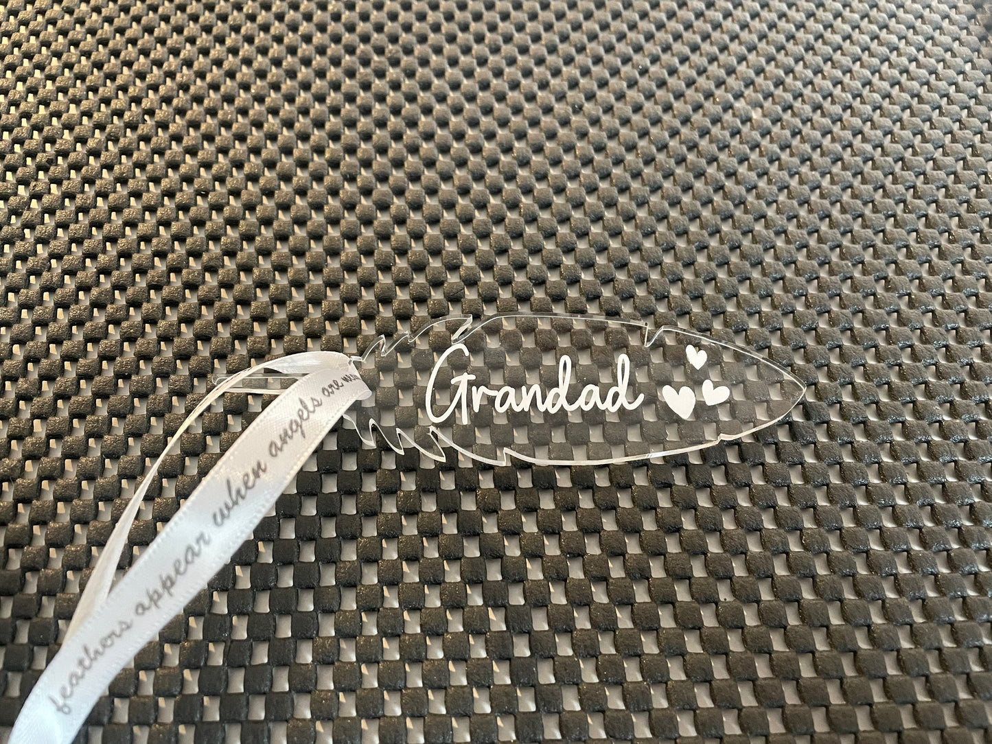 Personalised Christmas Memorial Feather Ornament