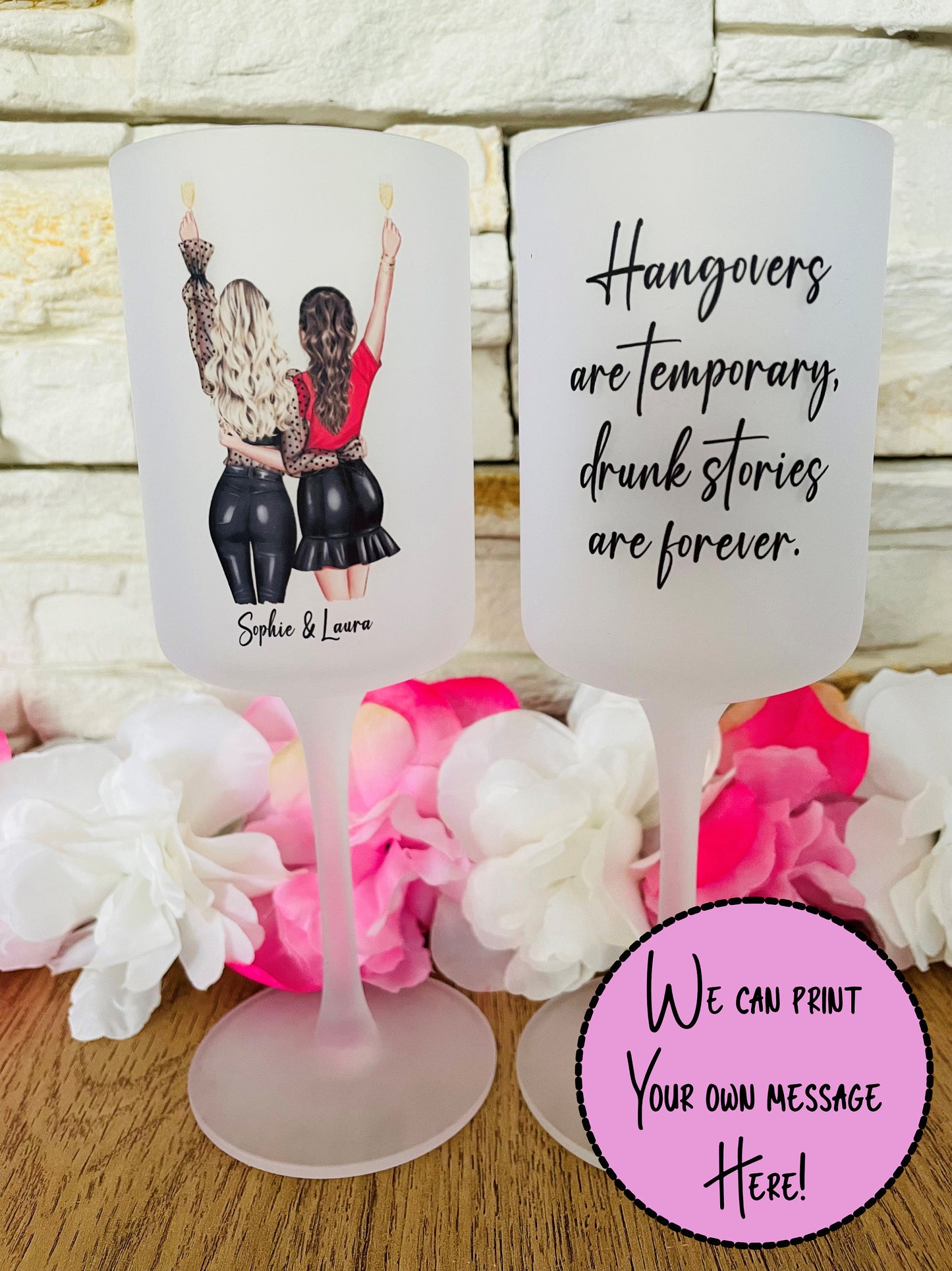 Personalised Best Friend Wine Glass