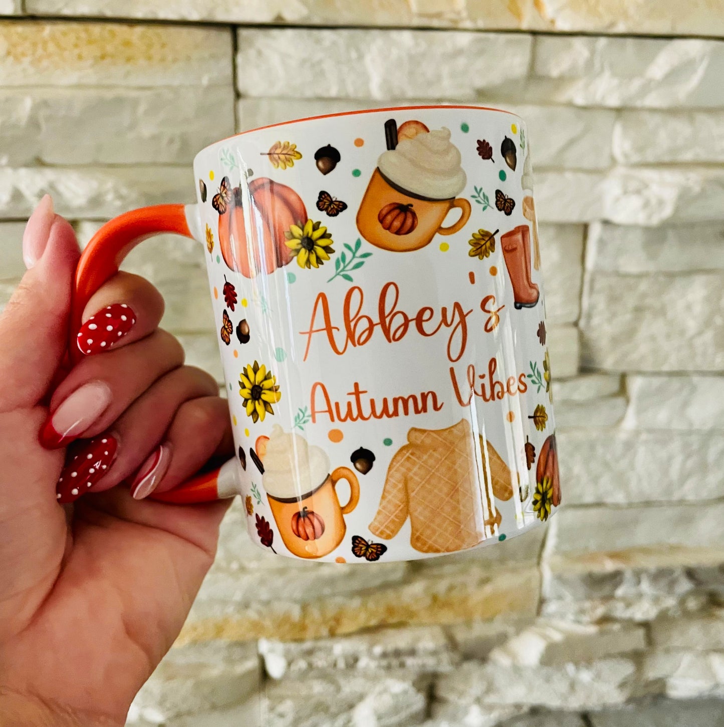 Personalised Autumn Mug
