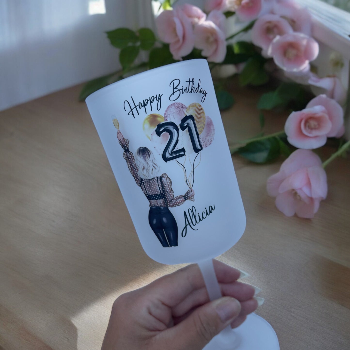 Personalised Birthday Wine Glass