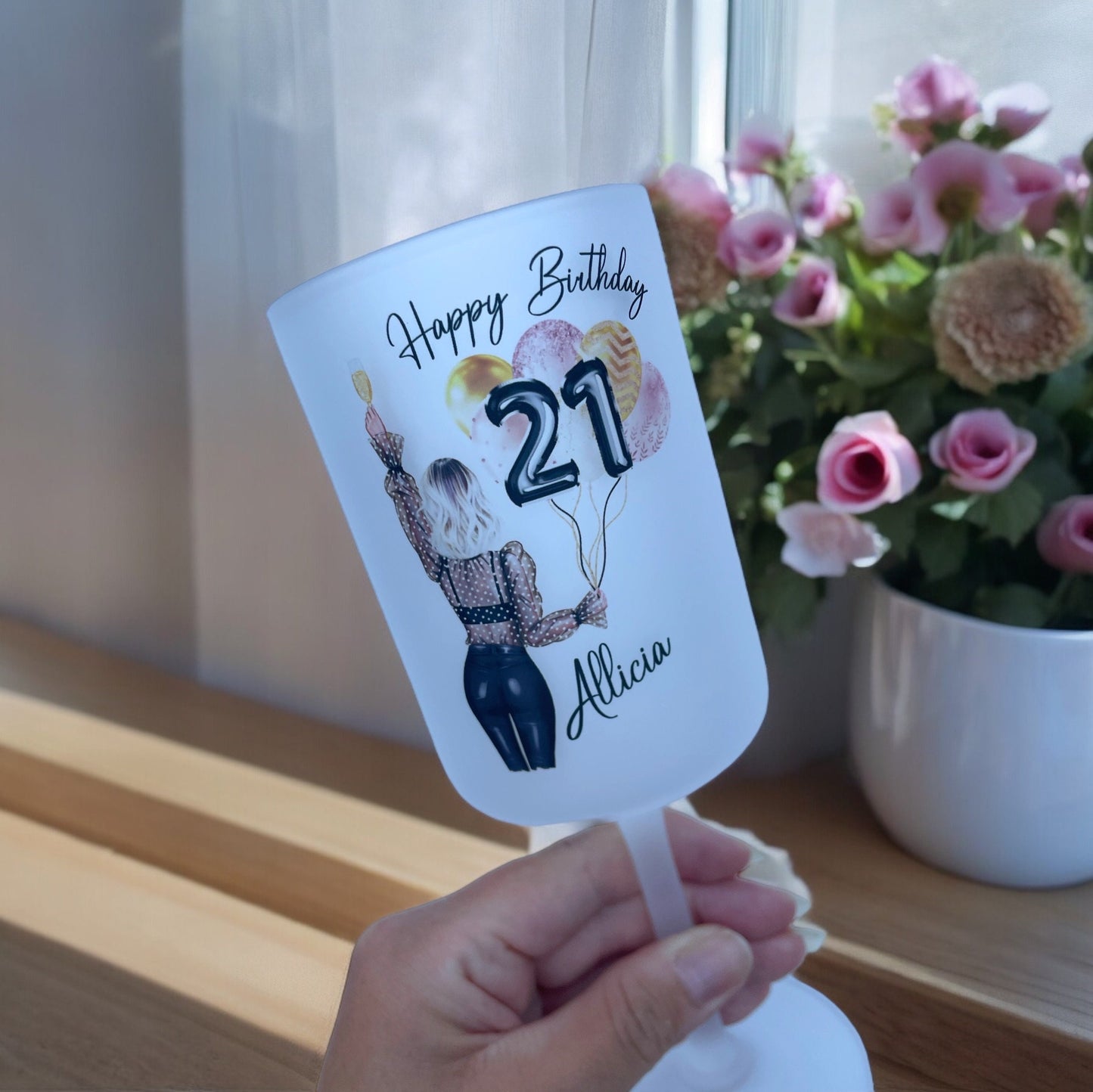 Personalised Birthday Wine Glass