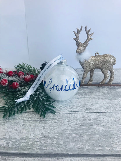 Personalised Christmas Memorial bauble