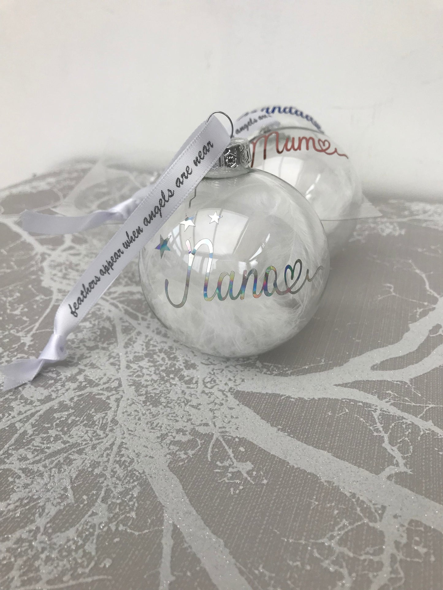 Personalised Christmas memorial bauble