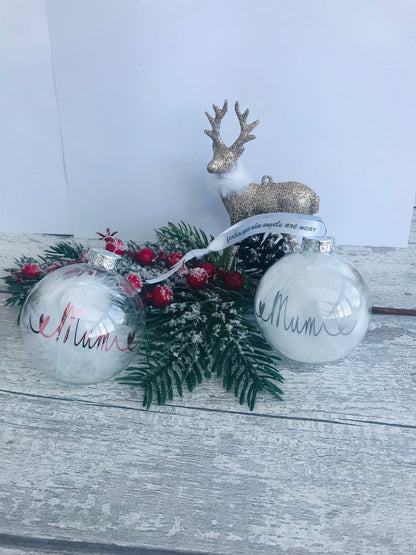 Personalised Christmas Memorial bauble