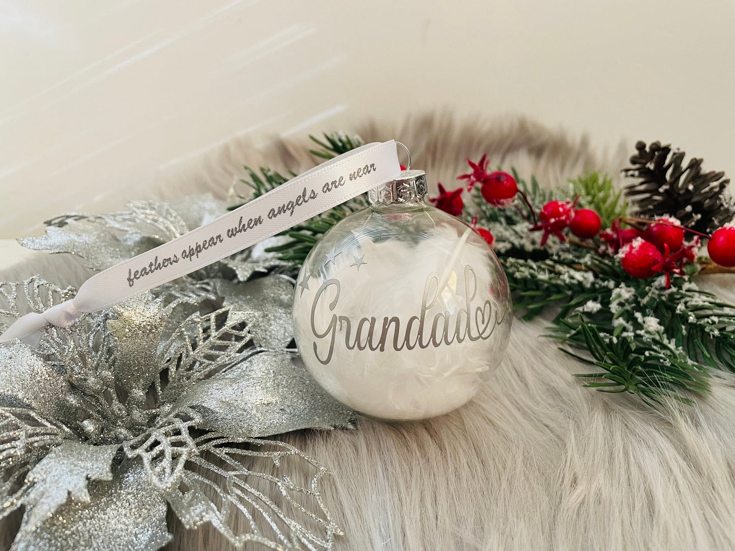 Personalised Christmas memorial bauble