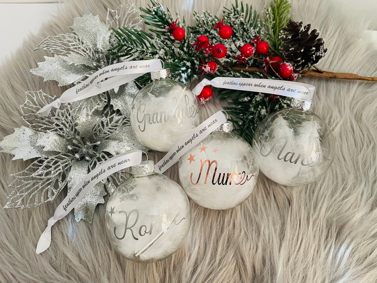 Personalised Christmas memorial bauble