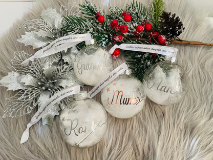 Personalised Christmas memorial bauble