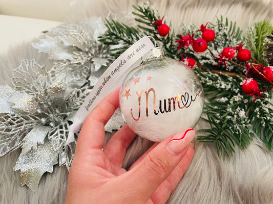 Personalised Christmas memorial bauble