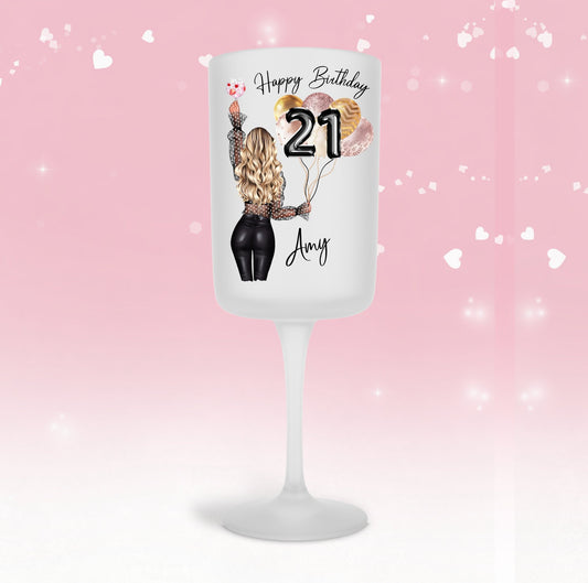 Personalised Birthday Wine Glass