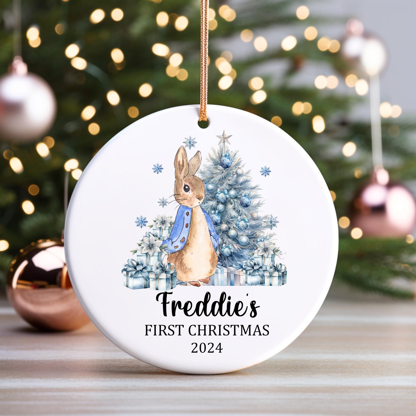 First Christmas Bauble Rabbit