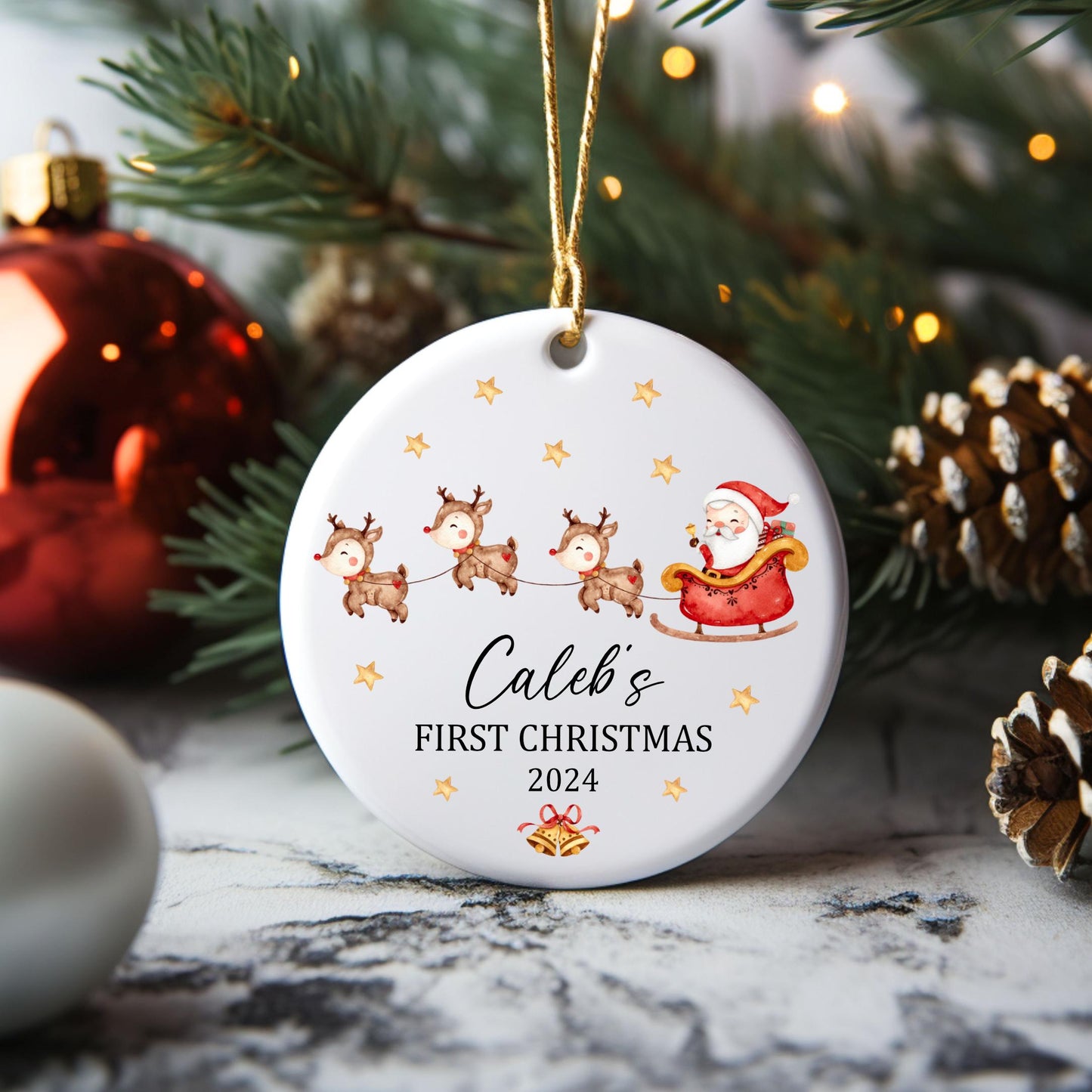 First Christmas Bauble Santa