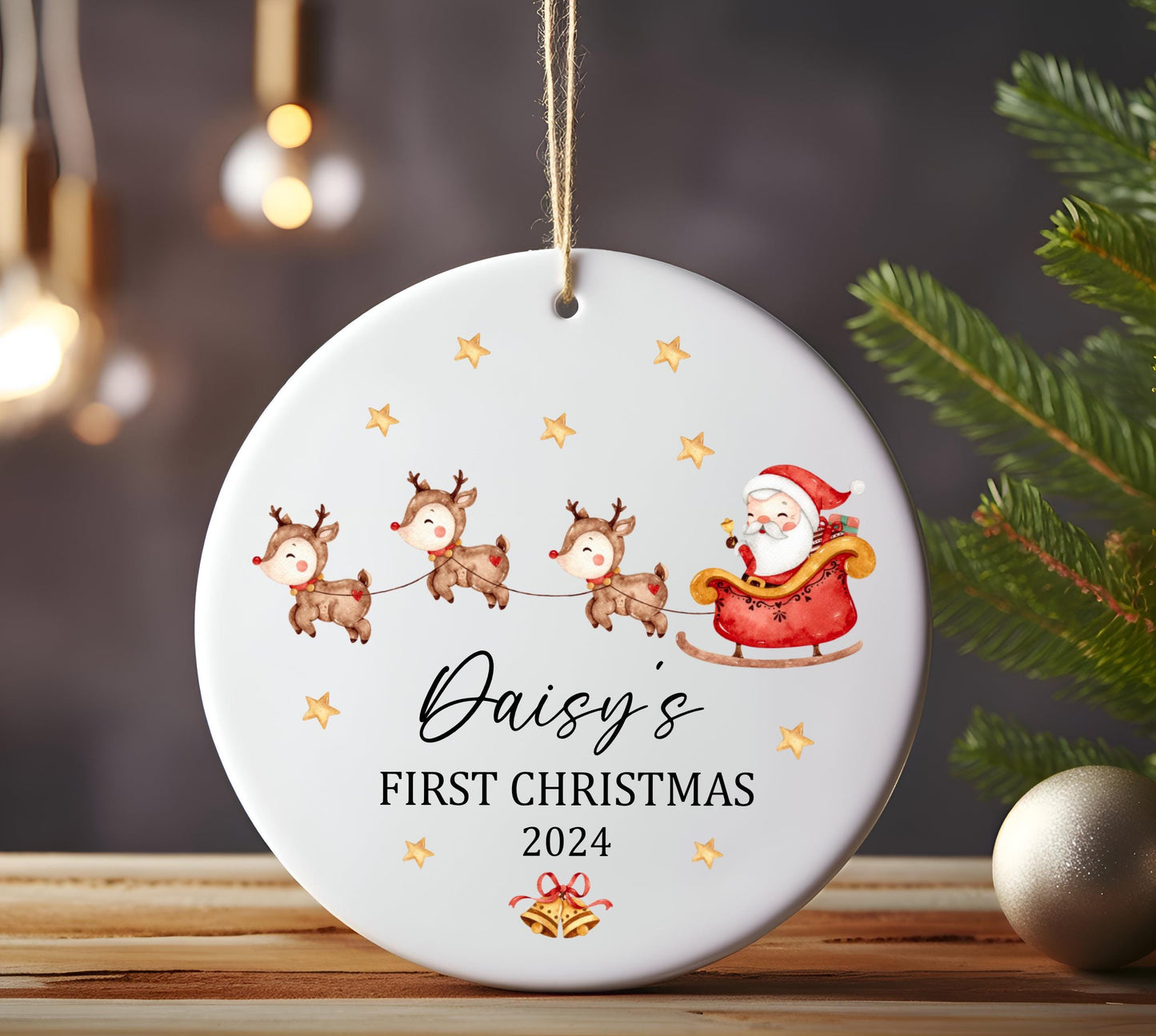 First Christmas Bauble Santa