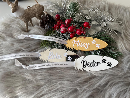 Personalised Dog Memorial Christmas Ornament