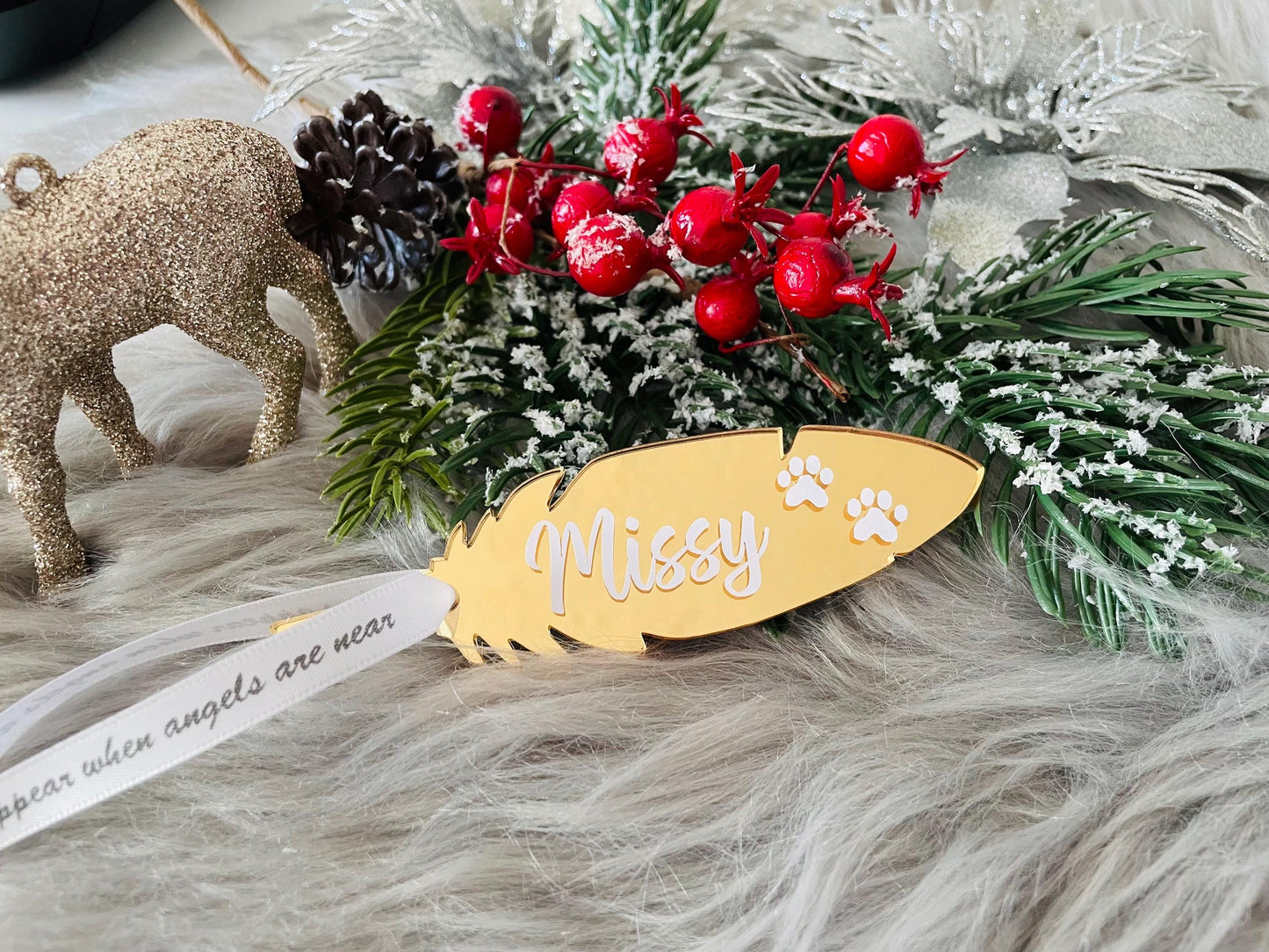 Personalised Dog Memorial Christmas Ornament