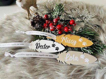 Personalised Dog Memorial Christmas Ornament