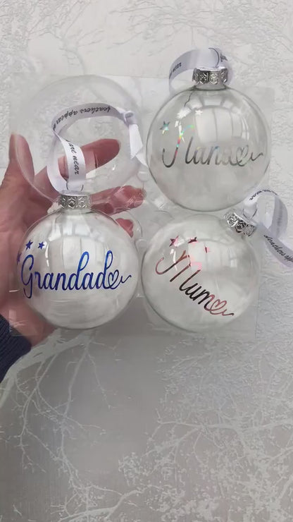 Personalised Christmas memorial bauble