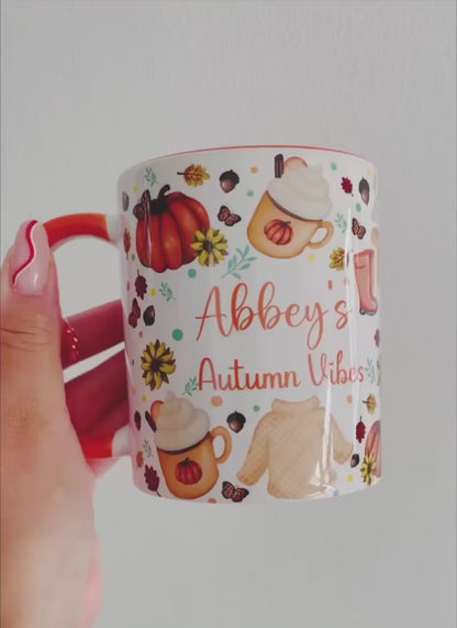 Personalised Autumn Mug